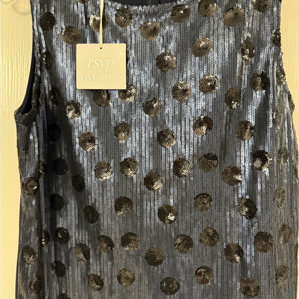 Talbots Silver and Gold Sequin Tank Top